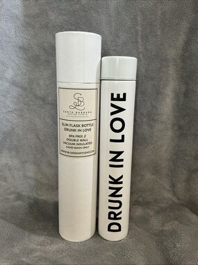 Santa Barbara 'Drunk In Love' Slim White Flask Bottle